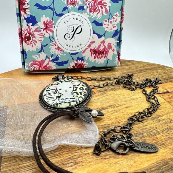 Plunder Design "It's About A Lamb" Necklace Unique Lamb Pendant & Chain - Picture 2 of 6